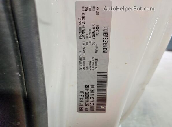 3C7WR8AL0MG601498 2021 RAM 3500 White ძრავის განყოფილების ხედი