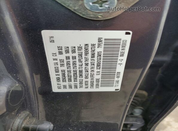 3CZRM3H31GG704915 2016 HONDA CR-V Gray VIN կոդի պիտակի տեսք