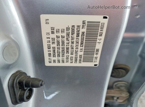3CZRM3H52GG702446 2016 HONDA CR-V Silver Շարժիչի բաժամունքի տեսք