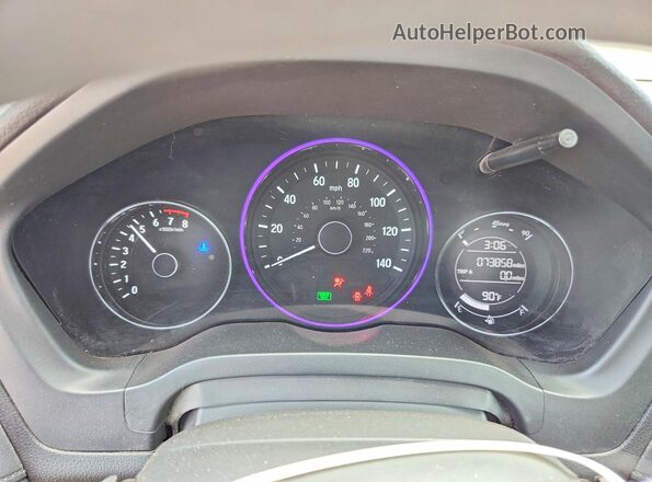 3CZRU5G35HM700236 2017 HONDA HR-V Gray Instrument cluster view