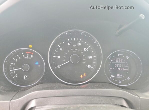 3CZRU5H11KM704451 2019 HONDA HR-V White ხელსაწყოთა პანელის ხედი
