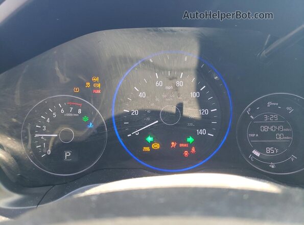 3CZRU5H12MM710052 2021 HONDA HR-V White ხელსაწყოთა პანელის ხედი
