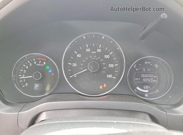 3CZRU5H12MM712125 2021 HONDA HR-V Black Instrument cluster view