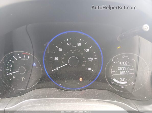 3CZRU5H13MM720444 2021 HONDA HR-V Gray Հետևի նստատեղերի տեսք