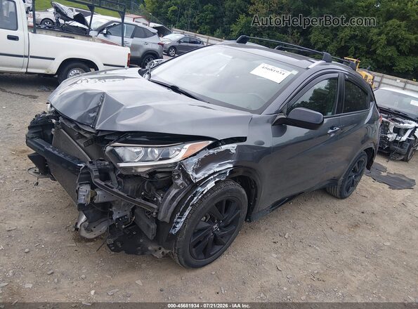 3CZRU5H13MM720444 2021 HONDA HR-V Gray Առջևի ձախ երեք քառորդ տեսարան