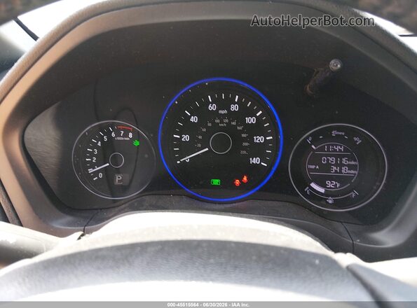 3CZRU5H14KG715314 2019 HONDA HR-V Blue Rear seats view