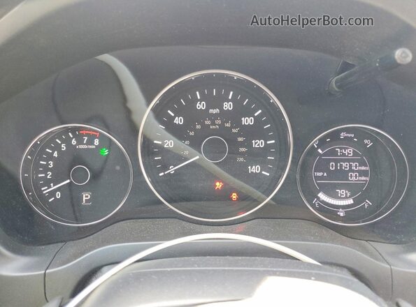 3CZRU5H30LG700151 2020 HONDA HR-V Black Widok zestawu wskaźników
