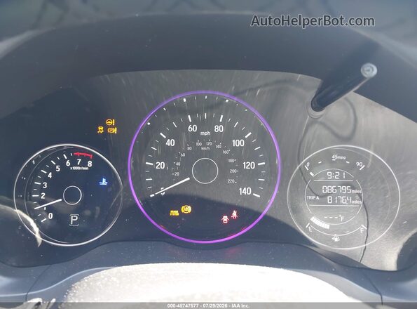 3CZRU5H31KG715093 2019 HONDA HR-V Black Vista de los asientos traseros