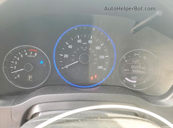 3CZRU5H32HM720619 2017 HONDA HR-V Blue Vista del cuadro de instrumentos