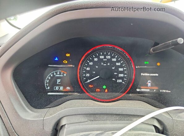3CZRU5H32KM100604 2019 HONDA HR-V White ხელსაწყოთა პანელის ხედი
