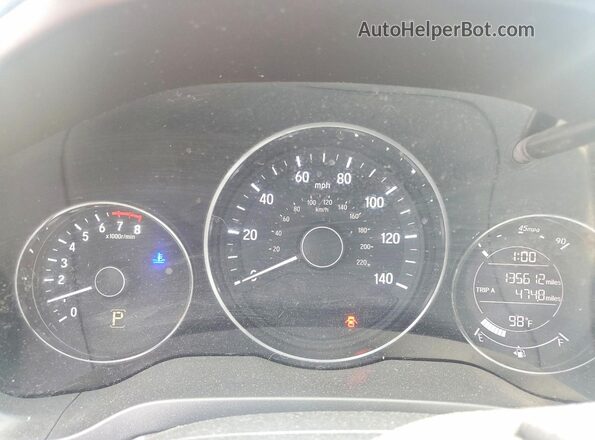 3CZRU5H35GM724646 2016 HONDA HR-V Blue Вид щитка приладів