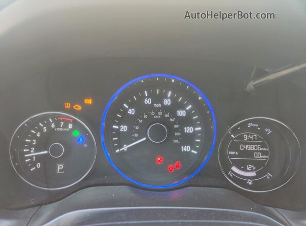 3CZRU5H36NM737628 2022 HONDA HR-V White Widok zestawu wskaźników