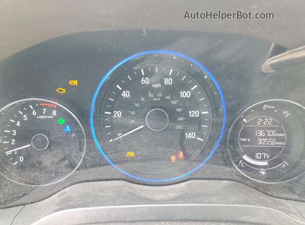 3CZRU5H37HM700527 2017 HONDA HR-V Silver Vista del cuadro de instrumentos