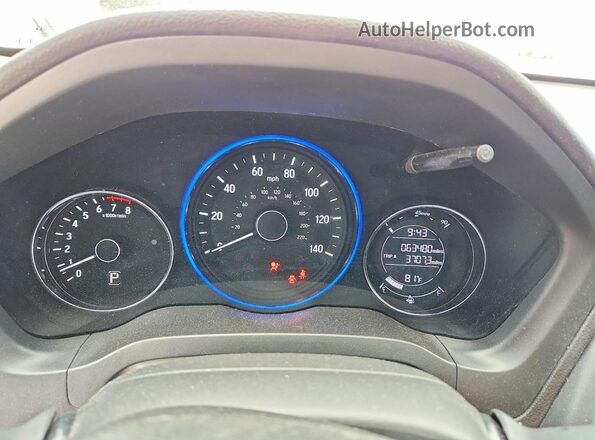 3CZRU5H37KM728822 2019 HONDA HR-V Gray Vista del cuadro de instrumentos