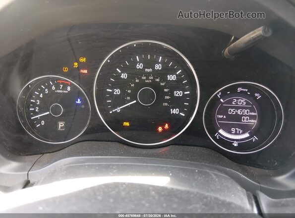 3CZRU5H37NM709708 2022 HONDA HR-V Gray უკანა სავარძლების ხედი