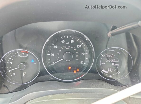 3CZRU5H3XHM708671 2017 HONDA HR-V Silver Սարքավորումների վահանակի տեսք