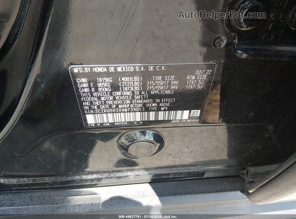 3CZRU5H3XNM734053 2022 HONDA HR-V Black Вид підкапотного простору