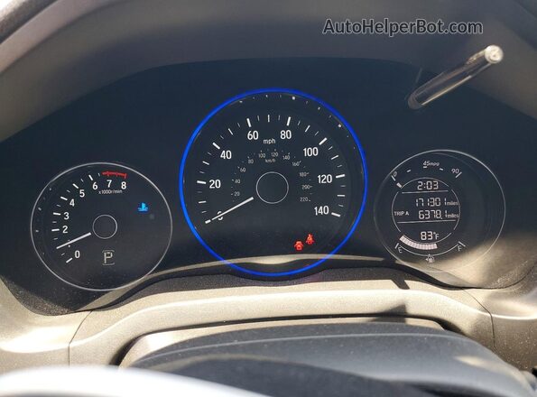 3CZRU5H50HM714478 2017 HONDA HR-V Black Вид щитка приладів