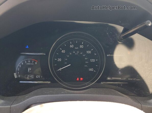 3CZRU5H53KM715180 2019 HONDA HR-V Gray Вид щитка приладів