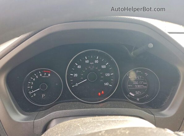 3CZRU5H54JM720502 2018 HONDA HR-V Red Instrument cluster view