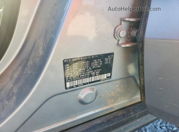 3CZRU5H54LM701161 2020 HONDA HR-V Серебряный Вид наклейки с VIN-кодом