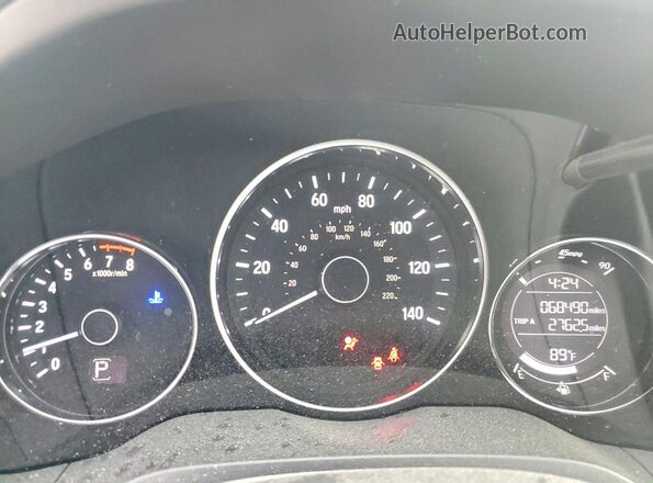3CZRU5H55HM712306 2017 HONDA HR-V Black Instrument cluster view