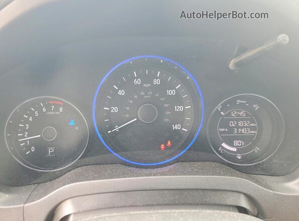 3CZRU5H55HM714606 2017 HONDA HR-V White Widok zestawu wskaźników