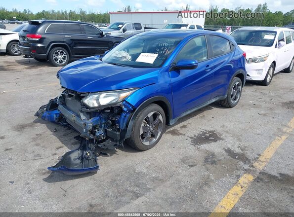 3CZRU5H55JM712019 2018 HONDA HR-V Синий Передняя левая четверть