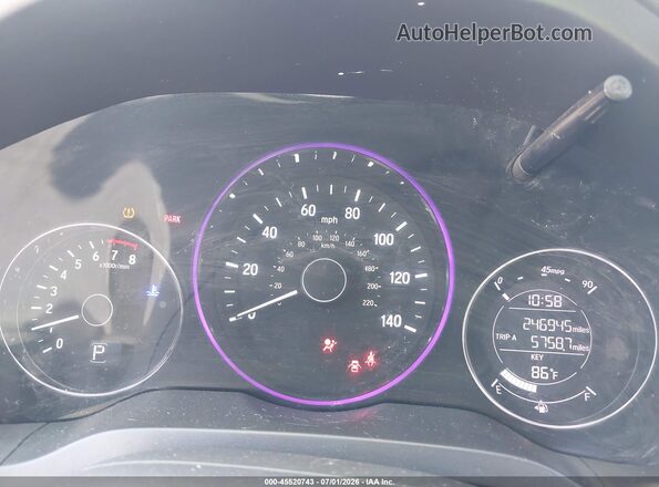 3CZRU5H57JM709378 2018 HONDA HR-V Blue Вид задніх сидінь