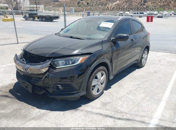 3CZRU5H57LM714549 2020 HONDA HR-V Black Առջևի ձախ երեք քառորդ տեսարան