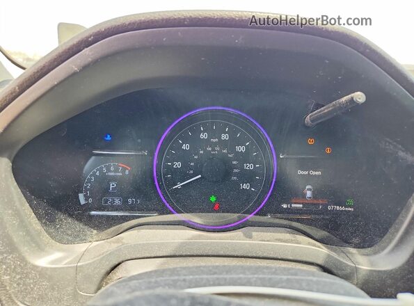 3CZRU5H5XLM711452 2020 HONDA HR-V Purple Вид щитка приладів