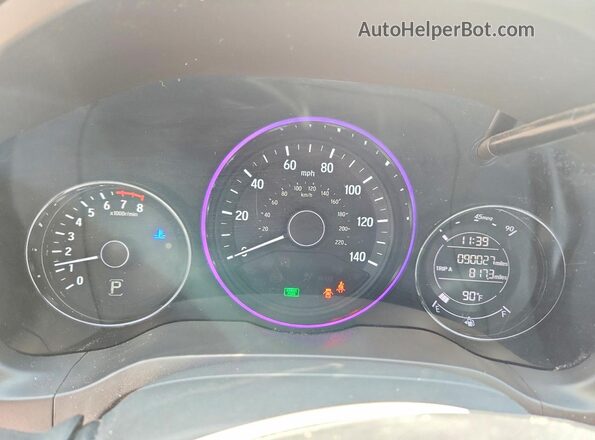 3CZRU5H71GM722797 2016 HONDA HR-V Silver Вид щитка приладів