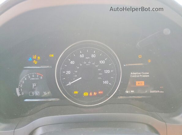 3CZRU5H73KM714242 2019 HONDA HR-V Black Instrument cluster view