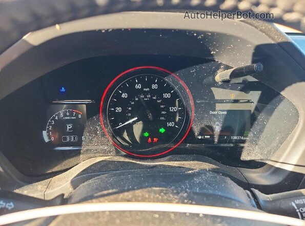3CZRU5H74MM712583 2021 HONDA HR-V Black Вид щитка приладів