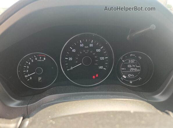 3CZRU5H76JM707445 2018 HONDA HR-V Gray Սարքավորումների վահանակի տեսք