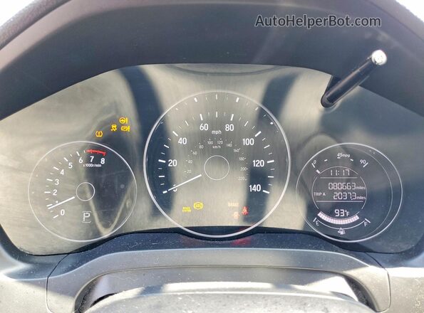 3CZRU6H10KG734609 2019 HONDA HR-V Black ხელსაწყოთა პანელის ხედი