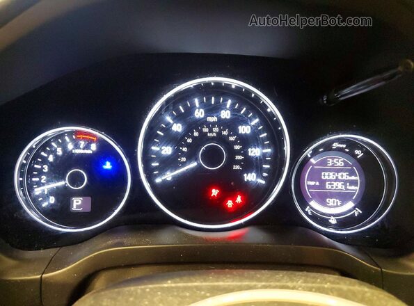 3CZRU6H10KM742338 2019 HONDA HR-V Black ხელსაწყოთა პანელის ხედი
