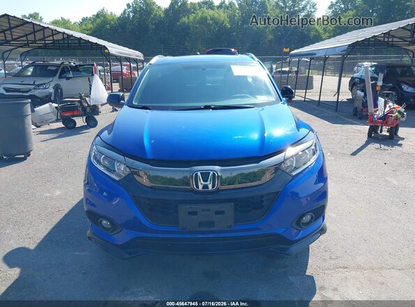 3CZRU6H10MM755626 2021 HONDA HR-V Blue უკანა სალონის ხედი