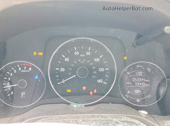 3CZRU6H11KM706593 2019 HONDA HR-V Белый Вид щитка приборов