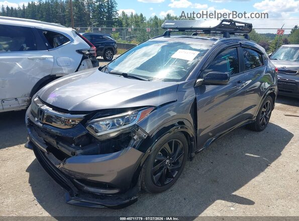 3CZRU6H11MM729438 2021 HONDA HR-V Gray Առջևի ձախ երեք քառորդ տեսարան