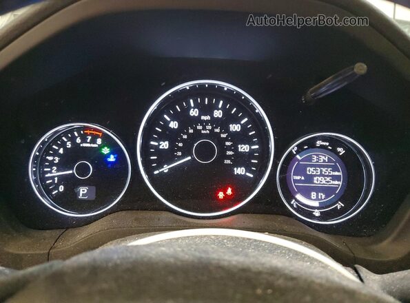 3CZRU6H12KG704348 2019 HONDA HR-V Black Vista del cuadro de instrumentos