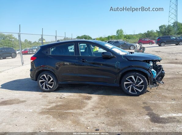 3CZRU6H12KG723644 2019 HONDA HR-V Black უკანა სალონის ხედი