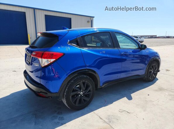3CZRU6H12MM754199 2021 HONDA HR-V Blue Հետևի աջ