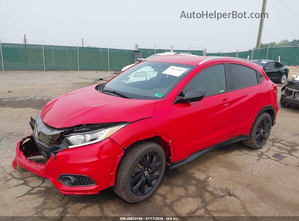 3CZRU6H12NM729532 2022 HONDA HR-V Red წინა მარცხენა ხედი სამი მეოთხედიდან