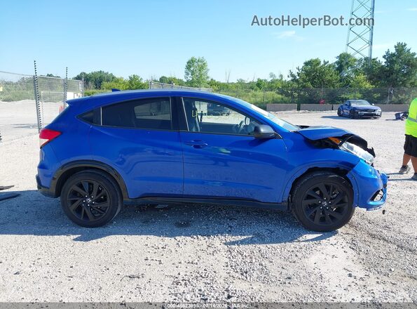 3CZRU6H12NM743575 2022 HONDA HR-V Blue Rear interior view