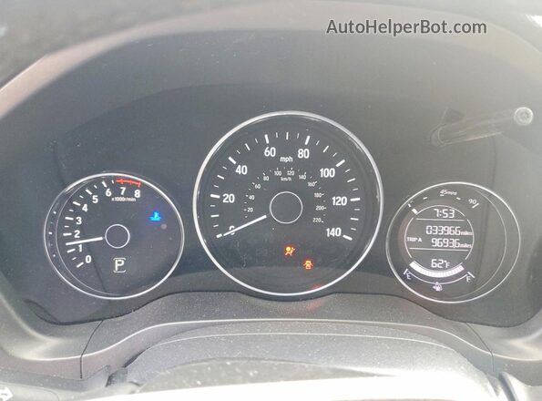 3CZRU6H13MM720076 2021 HONDA HR-V Gray Instrument cluster view