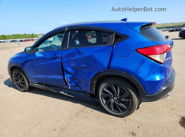 3CZRU6H13MM750565 2021 HONDA HR-V Blue Հետևի ձախ