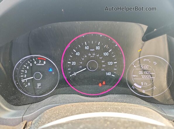 3CZRU6H13MM755149 2021 HONDA HR-V Gray Widok zestawu wskaźników