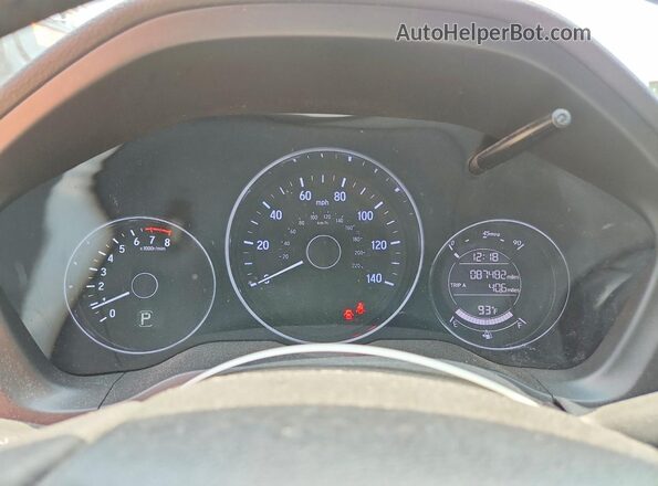 3CZRU6H14KG709406 2019 HONDA HR-V Серебряный Вид щитка приборов