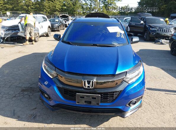 3CZRU6H14MM733158 2021 HONDA HR-V Blue Vista del cuadro de instrumentos